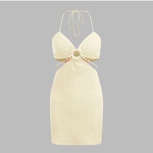 Women's Casual Sleeveless Tie Backless Cut Out V